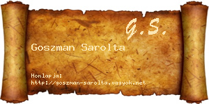 Goszman Sarolta névjegykártya